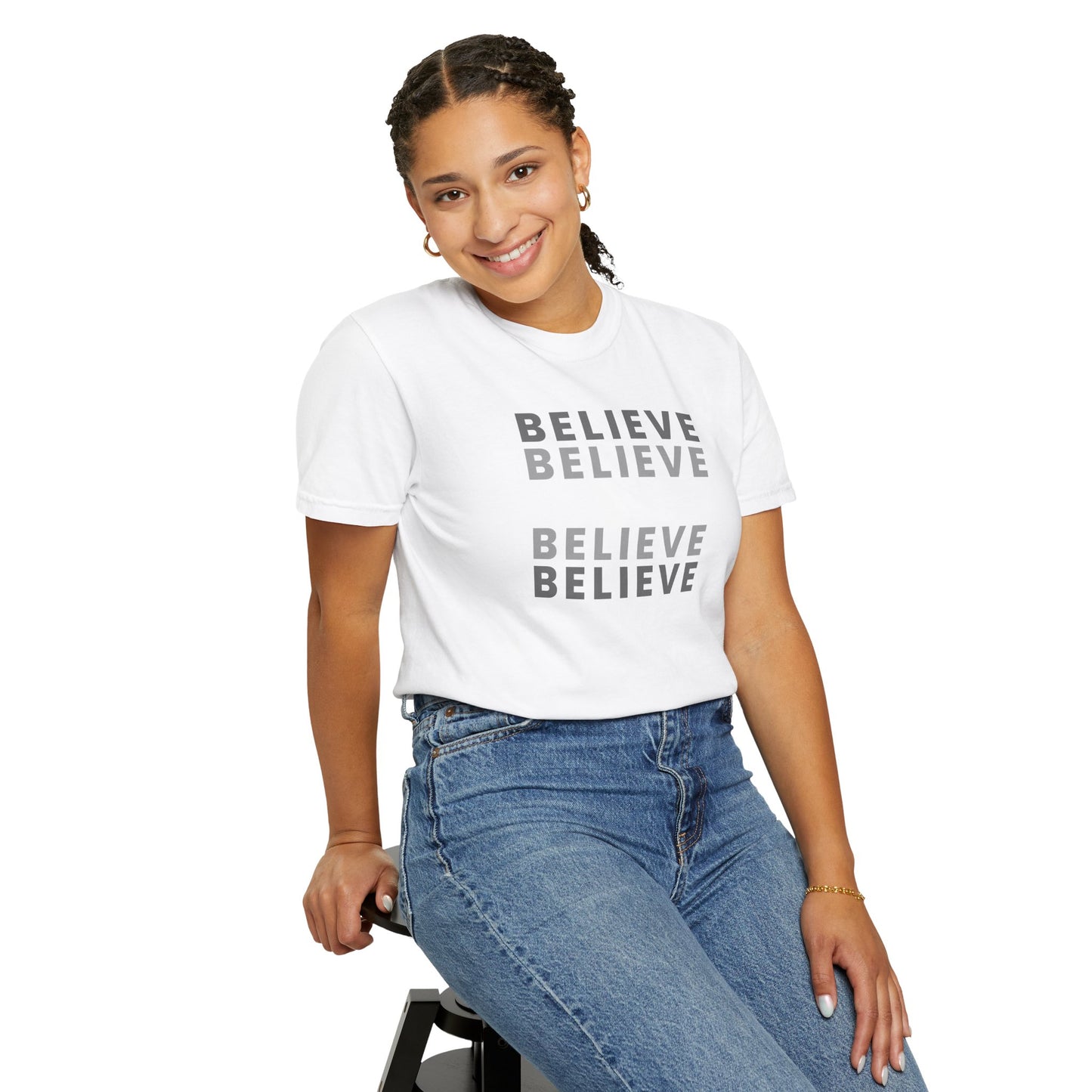 Believe Unisex T-shirt - Inspirational Apparel, Motivational Gift, Casual Wear, Everyday Graphic Tee, Positive Mindset