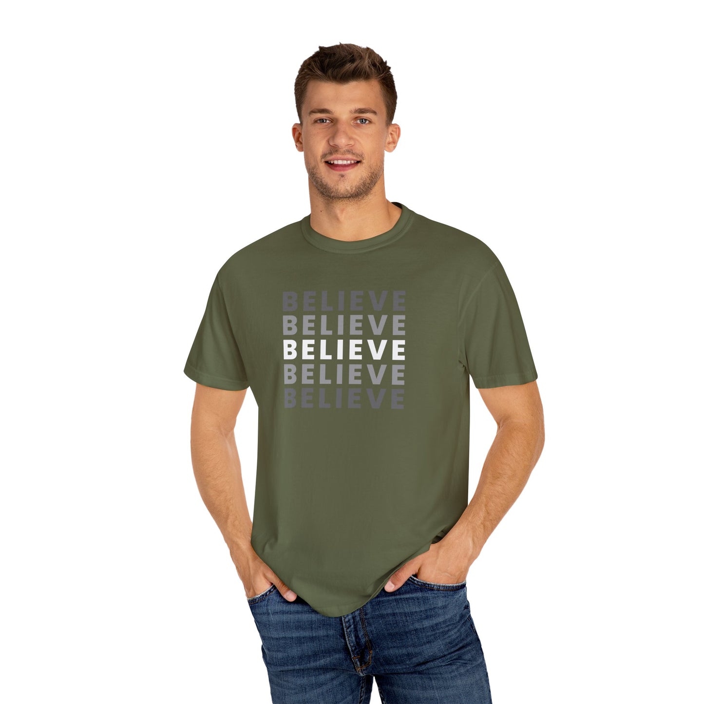 Believe Unisex T-shirt - Inspirational Apparel, Motivational Gift, Casual Wear, Everyday Graphic Tee, Positive Mindset